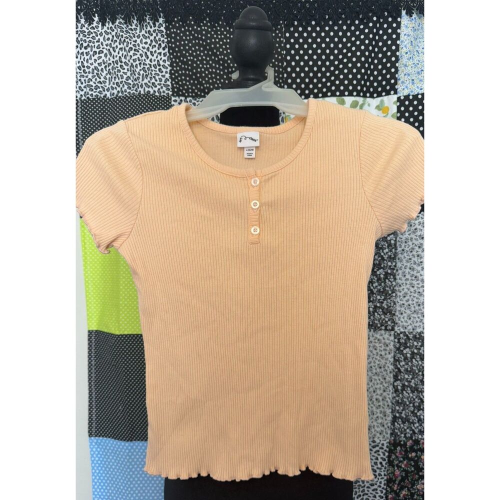 #132 - Art Class Ribbed Peach Top – Girls Size Large 10/12